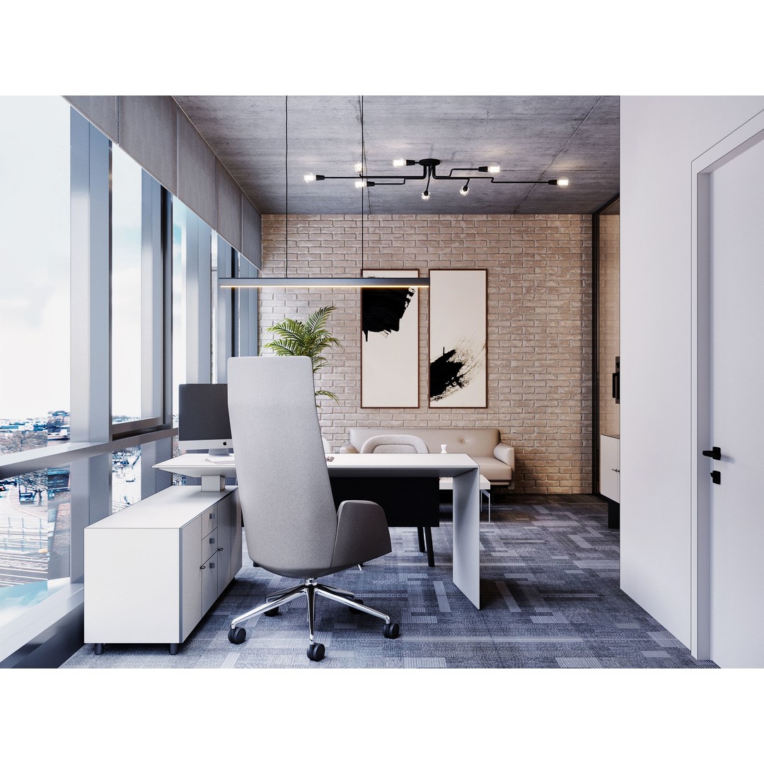 Office Interior 3D Model – Modern Design, Textures Included, FBX, OBJ - View 11