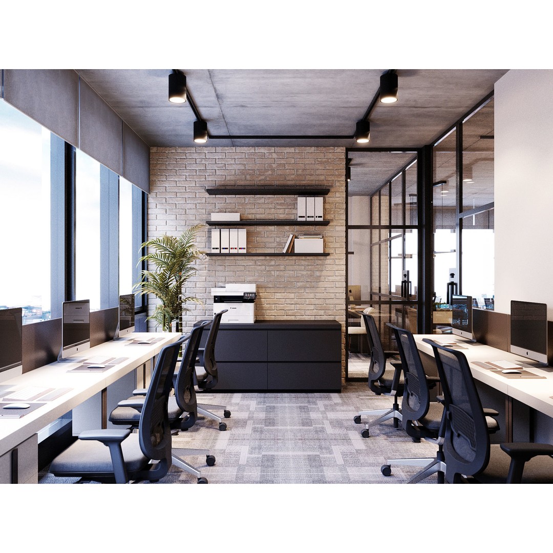 Office Interior 3D Model – Modern Design, Textures Included, FBX, OBJ - View 13