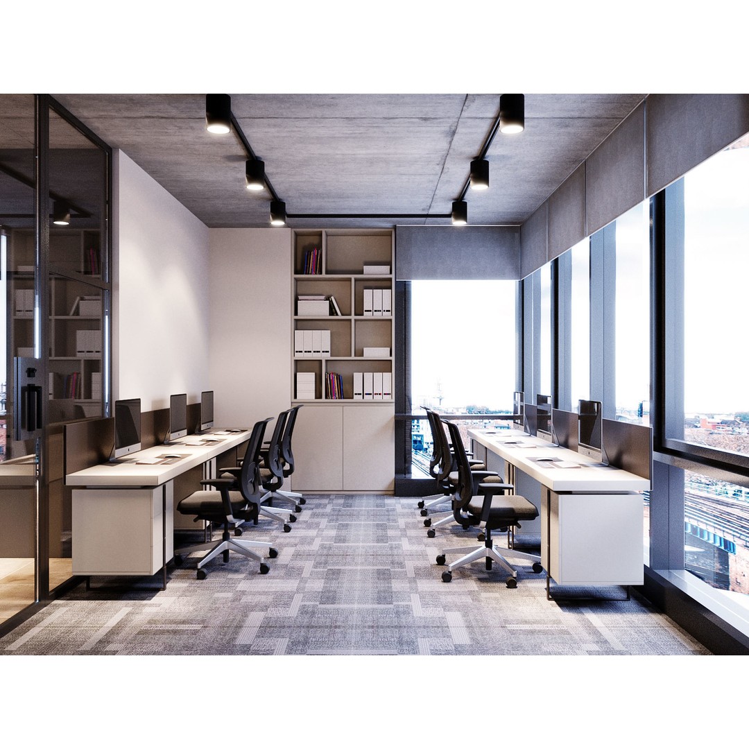 Office Interior 3D Model – Modern Design, Textures Included, FBX, OBJ - View 14