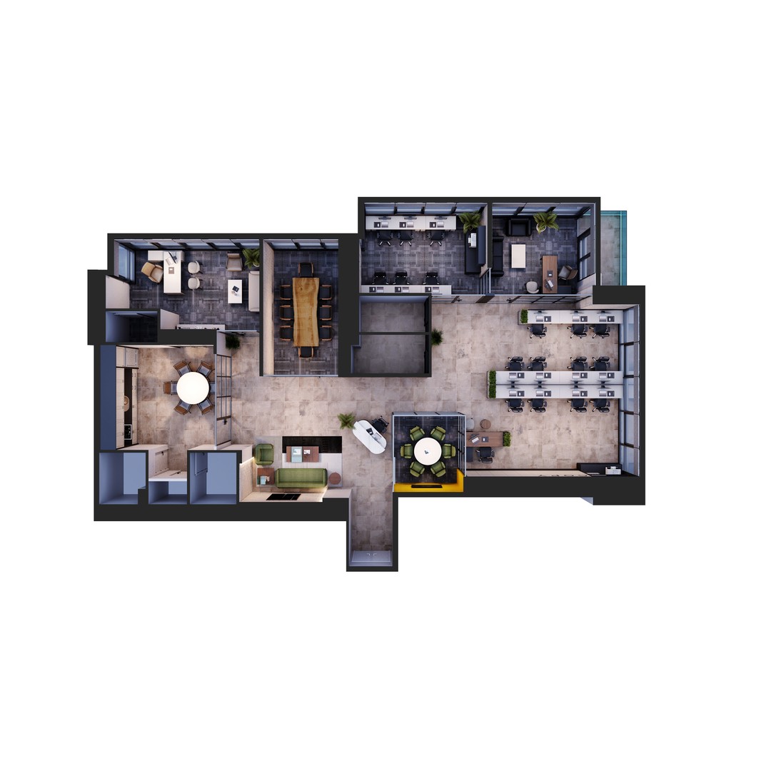 Office Interior 3D Model – Modern Design, Textures Included, FBX, OBJ - View 19