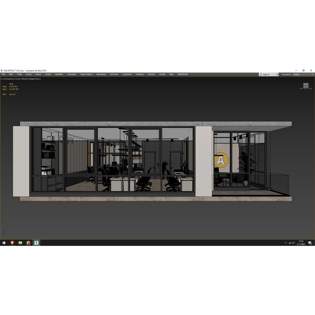 Office Interior 3D Model – Modern Design, Textures Included, FBX, OBJ - View 21