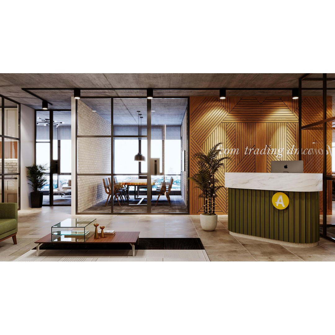Office Interior 3D Model – Modern Design, Textures Included, FBX, OBJ - View 4