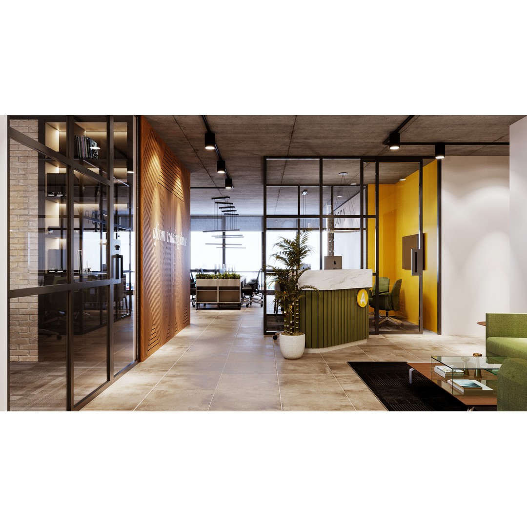 Office Interior 3D Model – Modern Design, Textures Included, FBX, OBJ - View 5