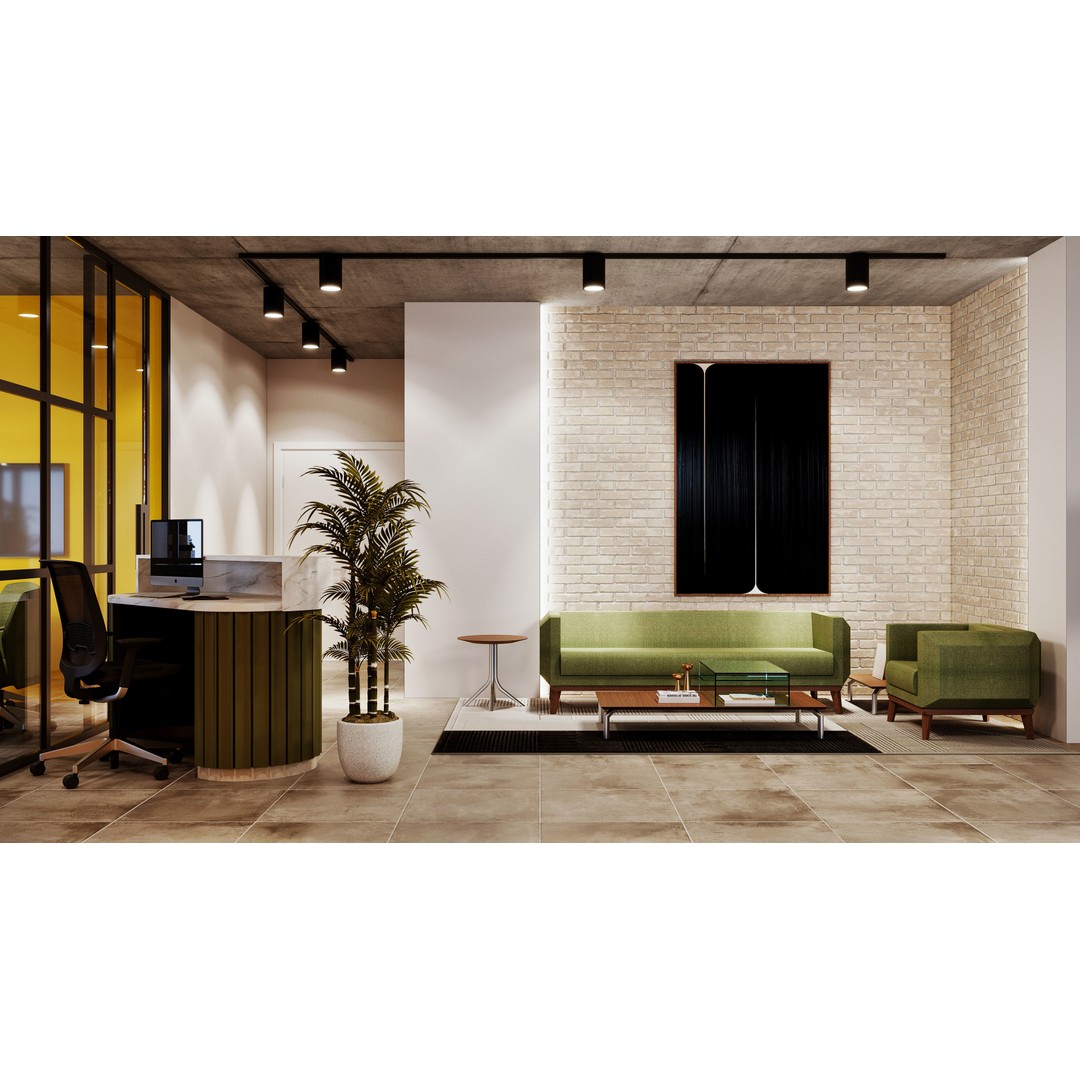 Office Interior 3D Model – Modern Design, Textures Included, FBX, OBJ - View 6