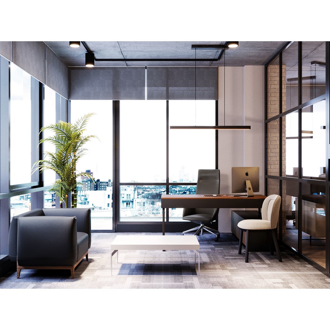 Office Interior 3D Model – Modern Design, Textures Included, FBX, OBJ - View 8