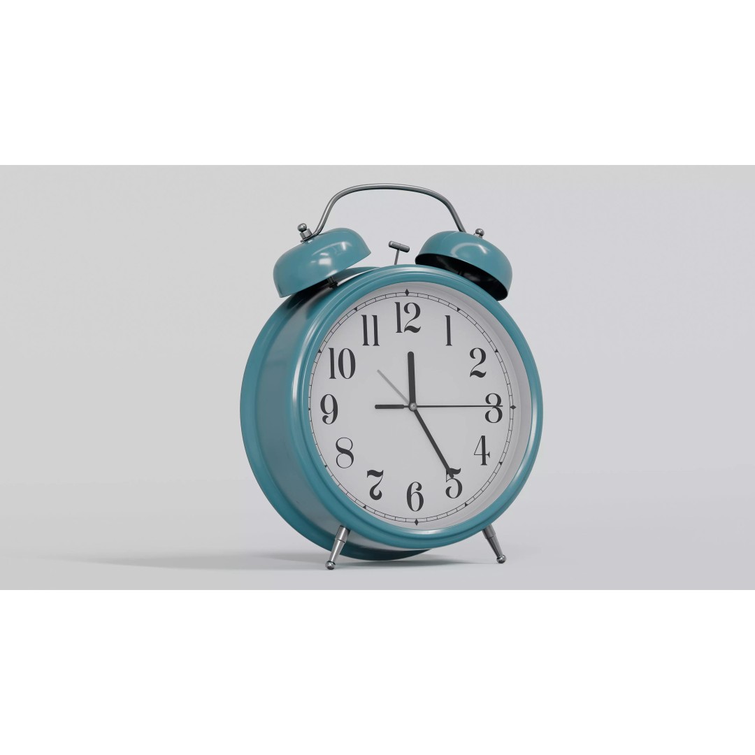 Alarm Clock 3D Model – High-Quality PBR Asset, Blender, FBX, OBJ - View 2
