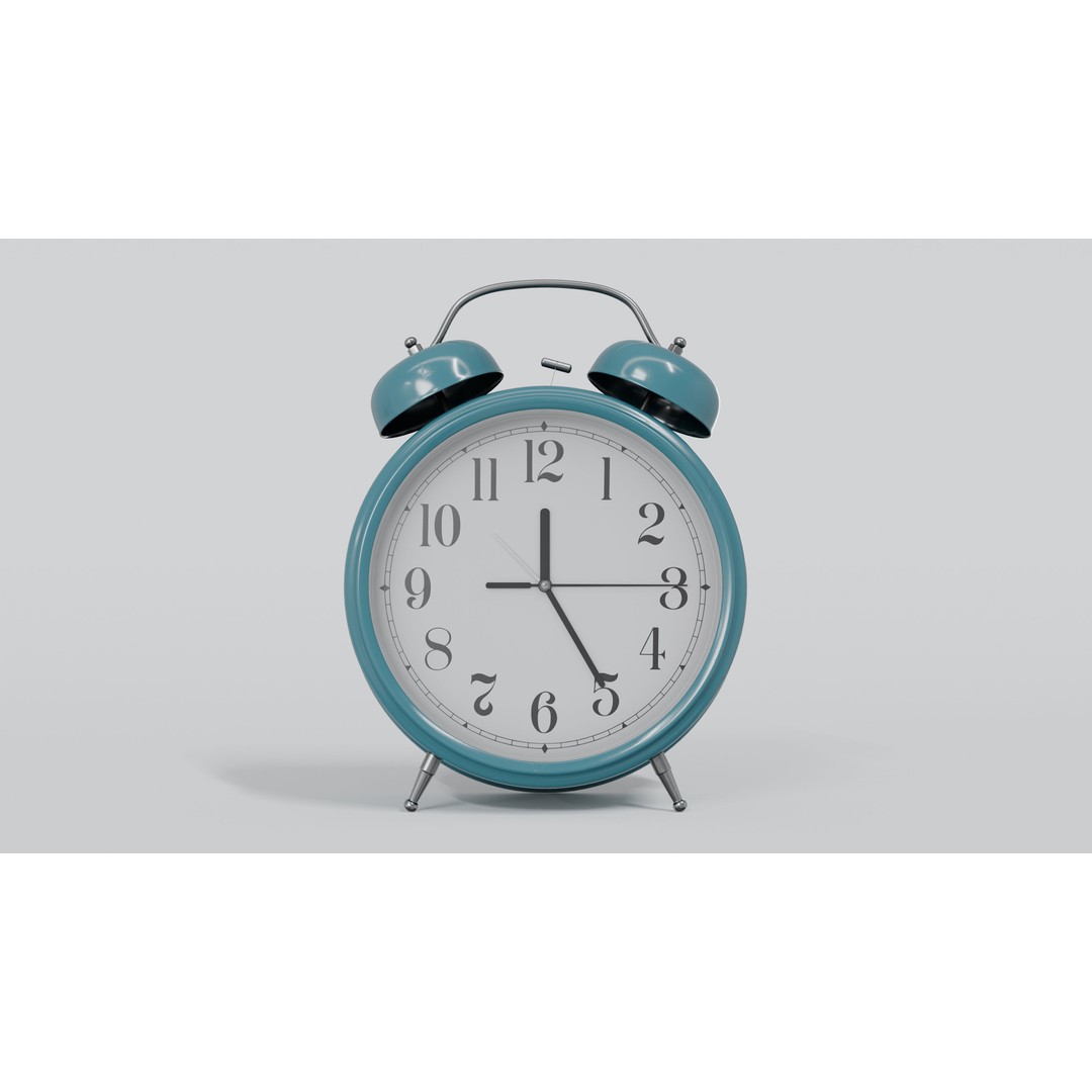 Alarm Clock 3D Model – High-Quality PBR Asset, Blender, FBX, OBJ - View 3