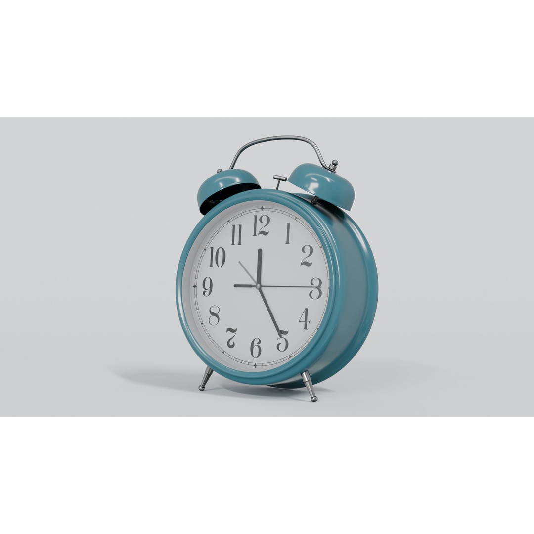 Alarm Clock 3D Model – High-Quality PBR Asset, Blender, FBX, OBJ - View 4