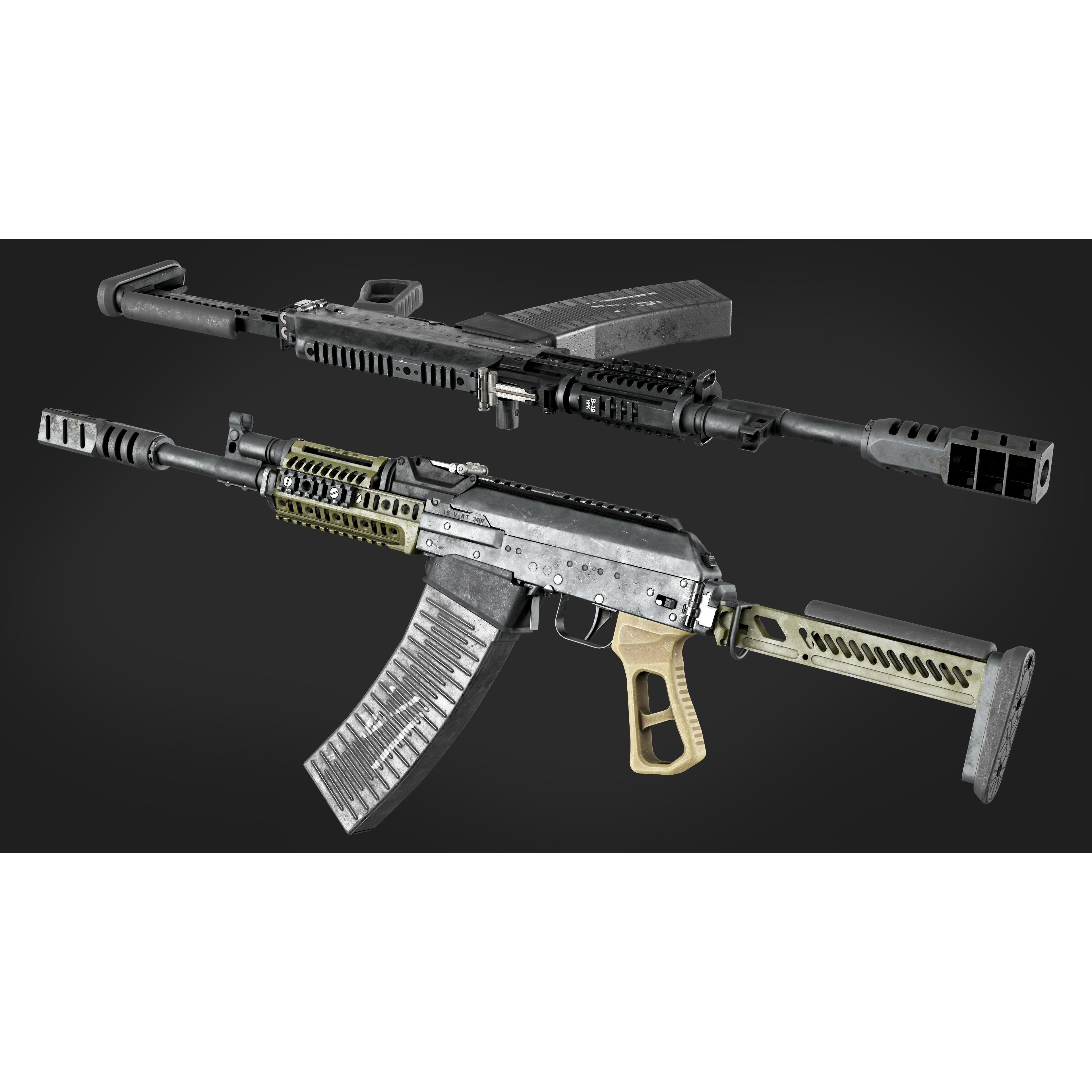 Vepr-12 Modular Shotgun - Low-Poly Game-Ready 3D Model - View 11