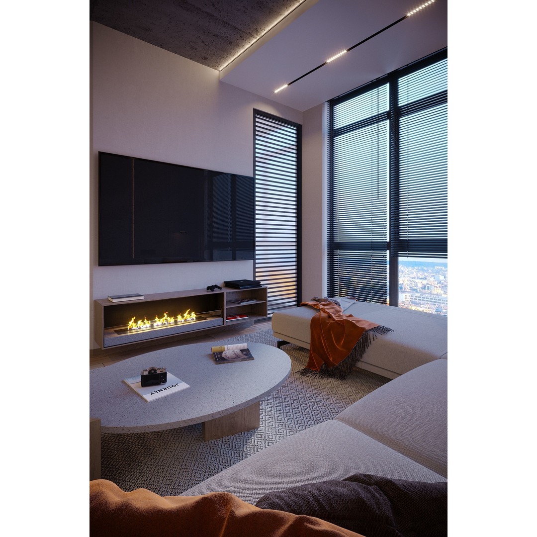 Manhattan Living Room 3D Model – Modern Interior Scene, FBX, OBJ - View 10