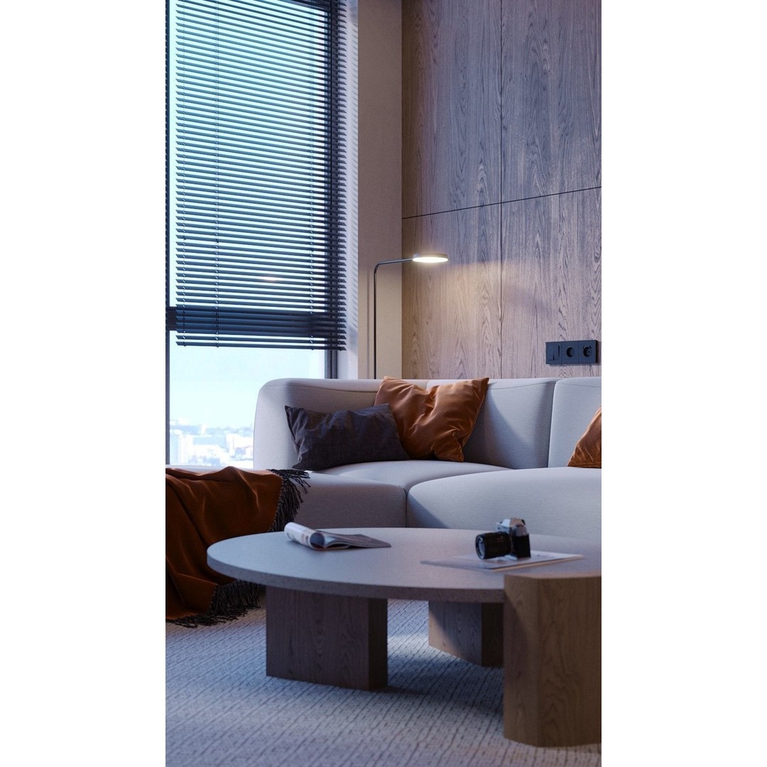 Manhattan Living Room 3D Model – Modern Interior Scene, FBX, OBJ - View 3