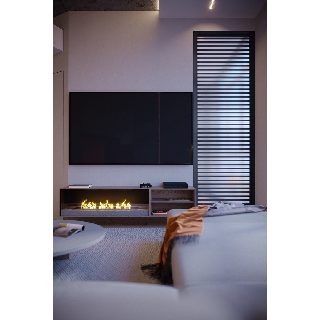Manhattan Living Room 3D Model – Modern Interior Scene, FBX, OBJ - View 9