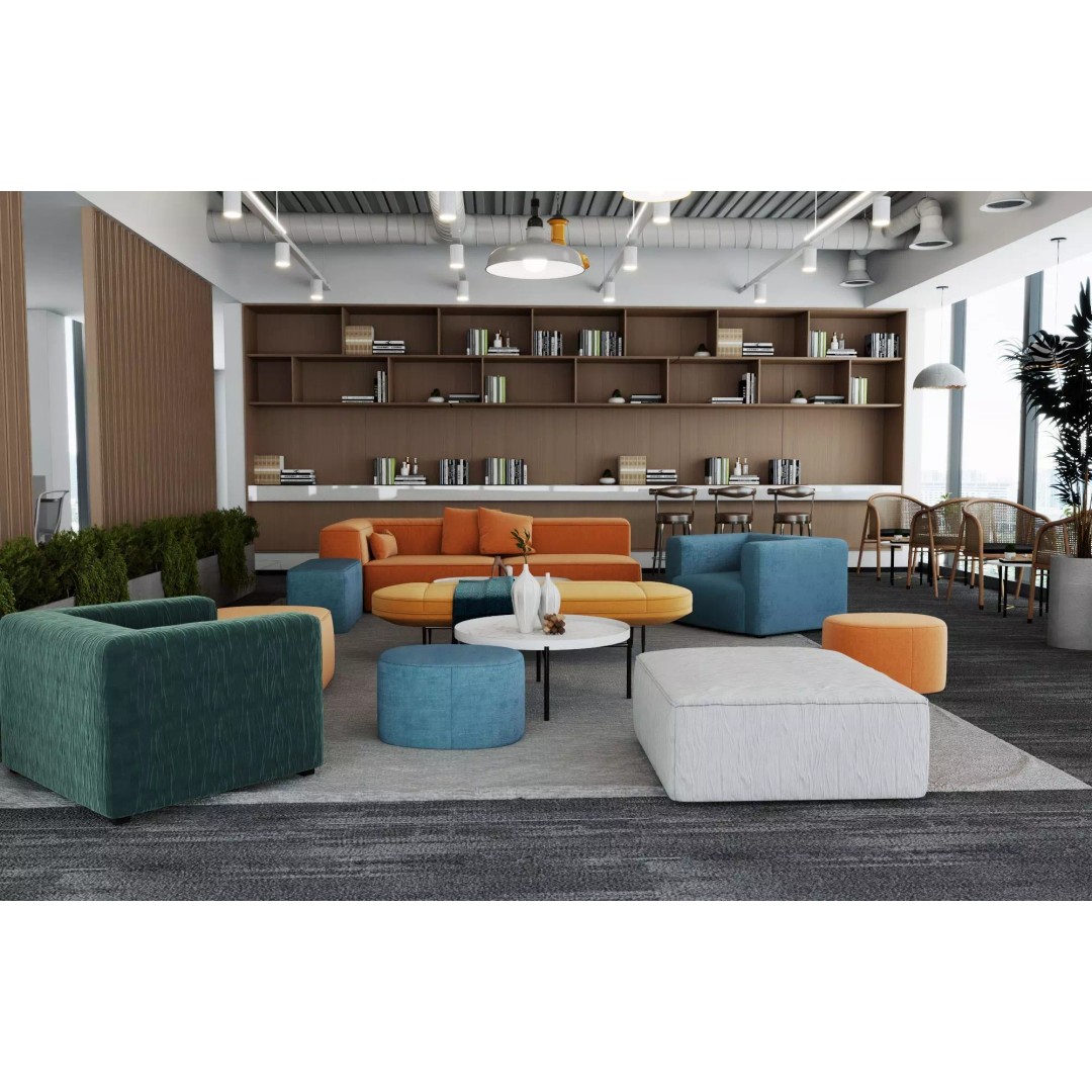 Modern Office Lounge 3D Model – Low Poly Interior Design Asset, FBX, OBJ - View 7