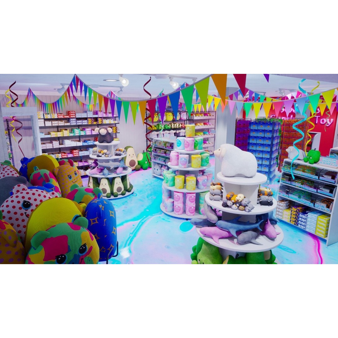 Candy and Toy Store 3D Model – Low Poly Interior Scene, PBR Textures - View 11