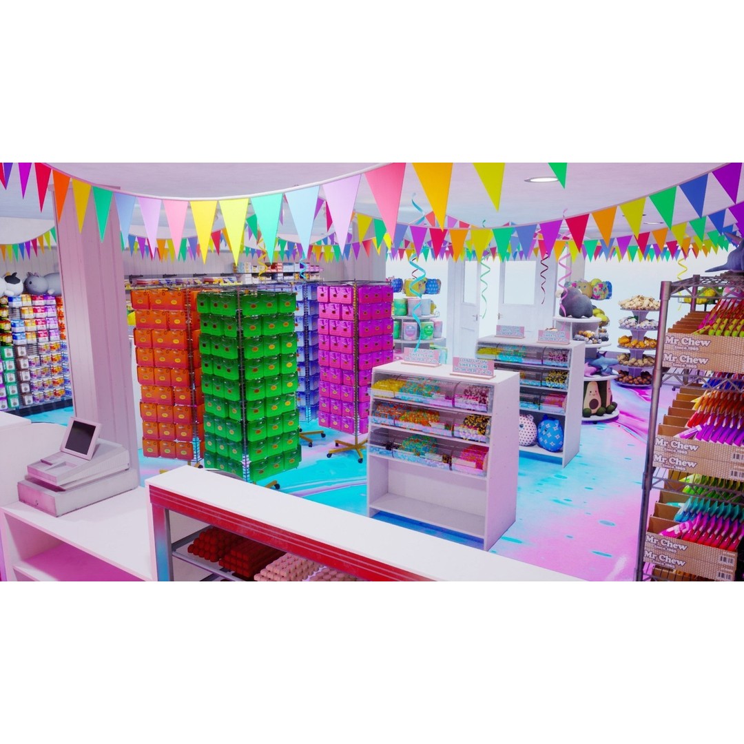 Candy and Toy Store 3D Model – Low Poly Interior Scene, PBR Textures - View 15