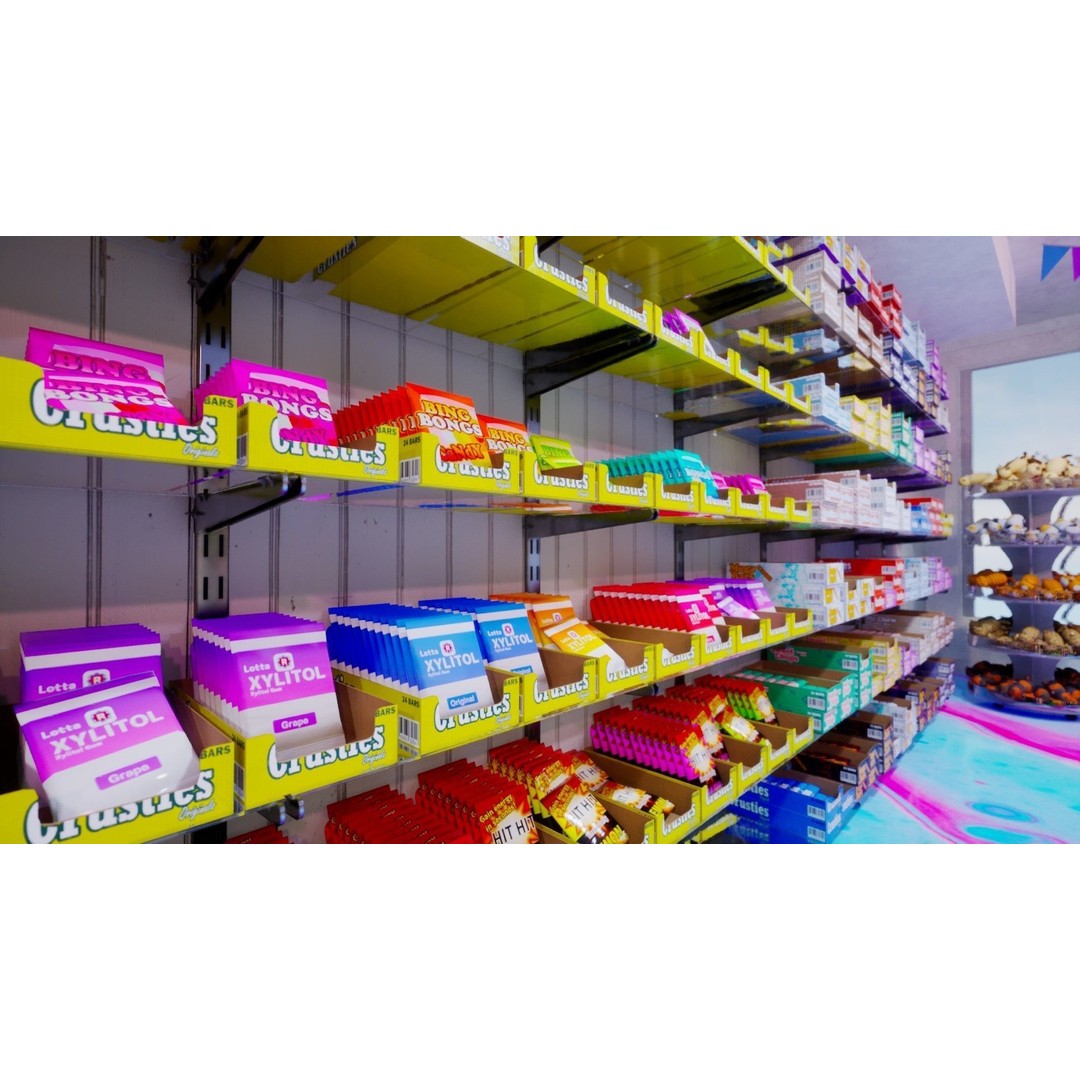 Candy and Toy Store 3D Model – Low Poly Interior Scene, PBR Textures - View 3
