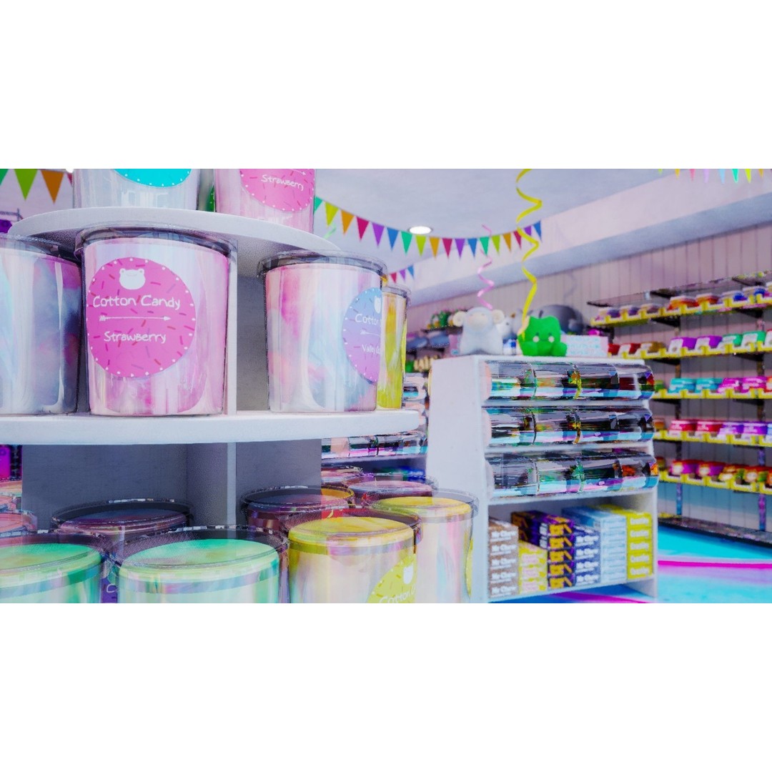 Candy and Toy Store 3D Model – Low Poly Interior Scene, PBR Textures - View 8