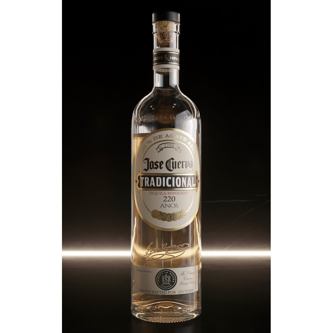 Bar Set 3D Model – High-Detail Liquor Bottles for Interior Design - View 13