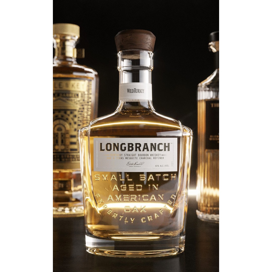 Bar Set 3D Model – High-Detail Liquor Bottles for Interior Design - View 8