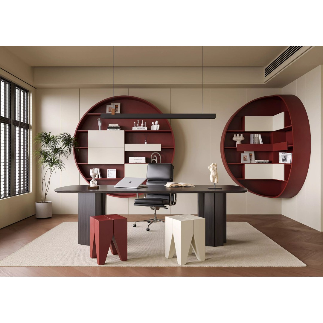 Home Study 3D Model – Modern Office Interior, FBX, OBJ, PBR - View 2