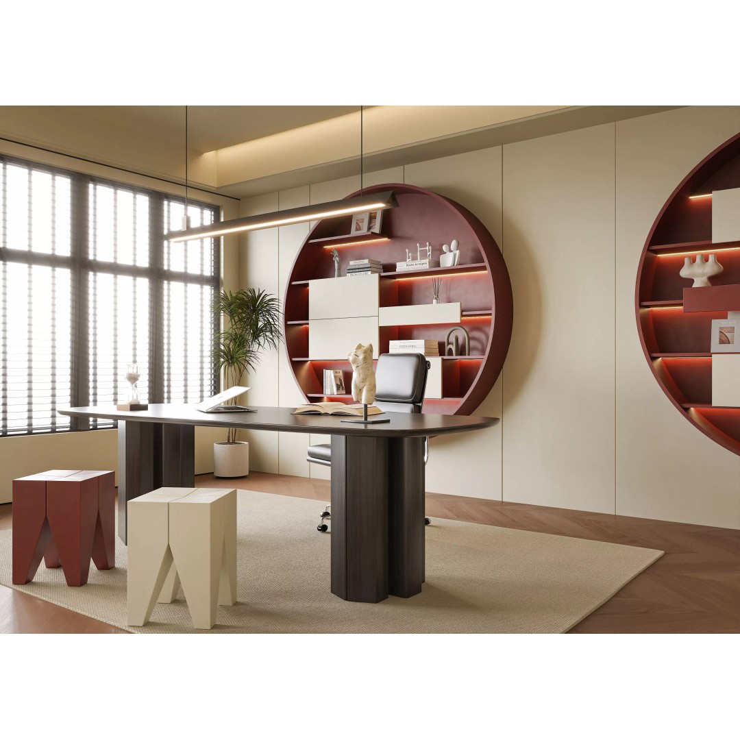 Home Study 3D Model – Modern Office Interior, FBX, OBJ, PBR - View 4
