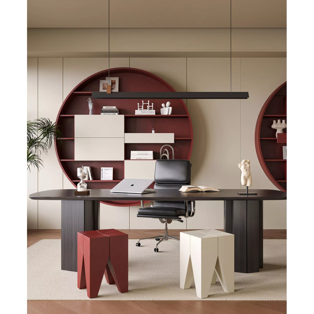 Home Study 3D Model – Modern Office Interior, FBX, OBJ, PBR - View 6