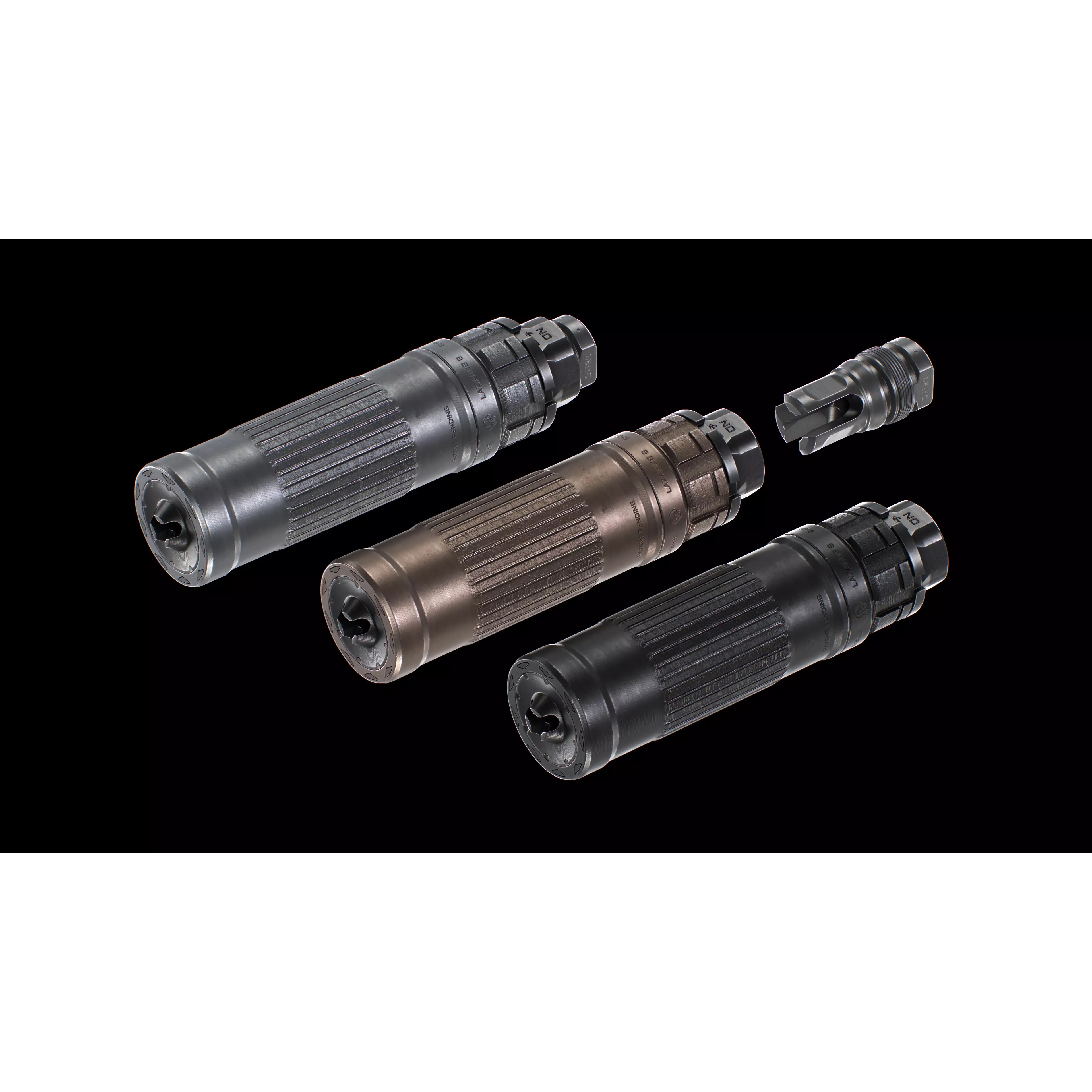 Dead Air Lazarus 6 Suppressor - Low-Poly Game-Ready 3D Model - View 2