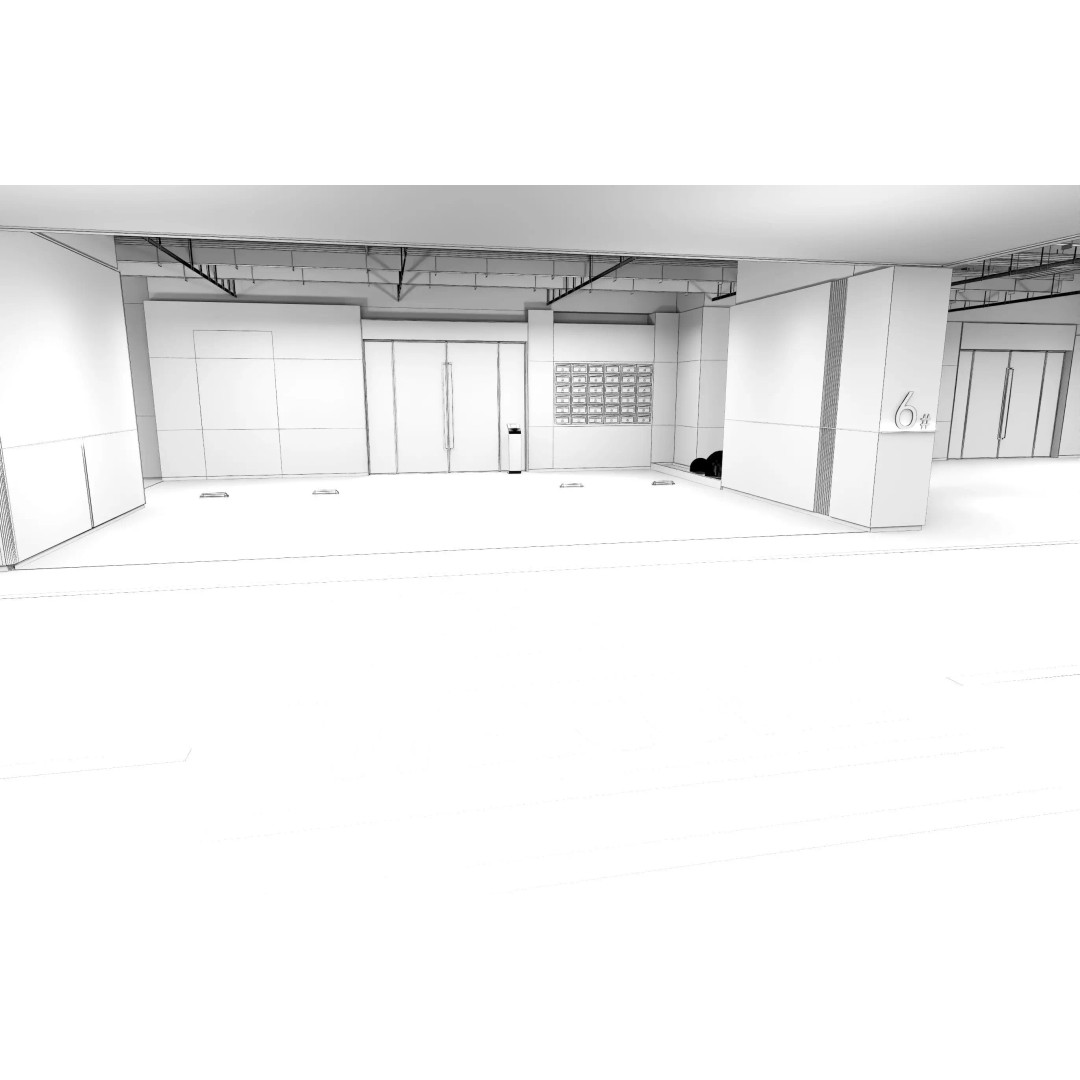 Modern Luxury Car Park 3D Model – Realistic Interior Garage Asset, FBX, OBJ