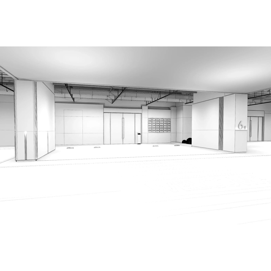 Modern Luxury Car Park 3D Model – Realistic Interior Garage Asset, FBX, OBJ - View 11