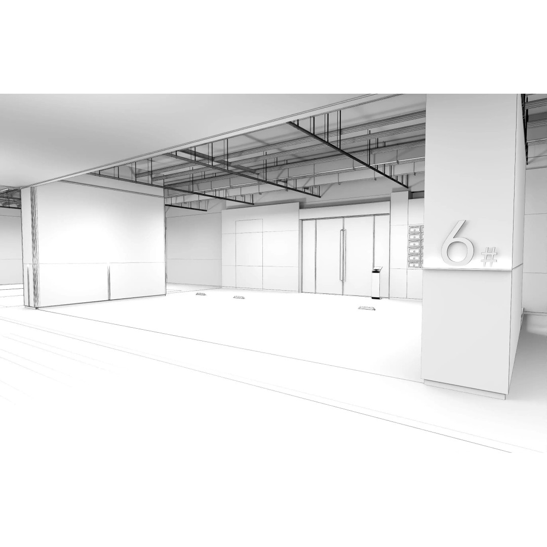 Modern Luxury Car Park 3D Model – Realistic Interior Garage Asset, FBX, OBJ - View 12