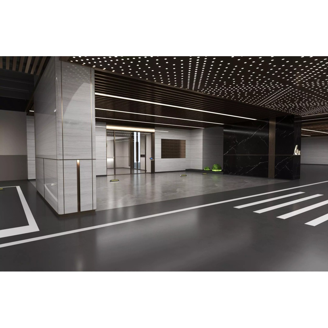 Modern Luxury Car Park 3D Model – Realistic Interior Garage Asset, FBX, OBJ - View 6