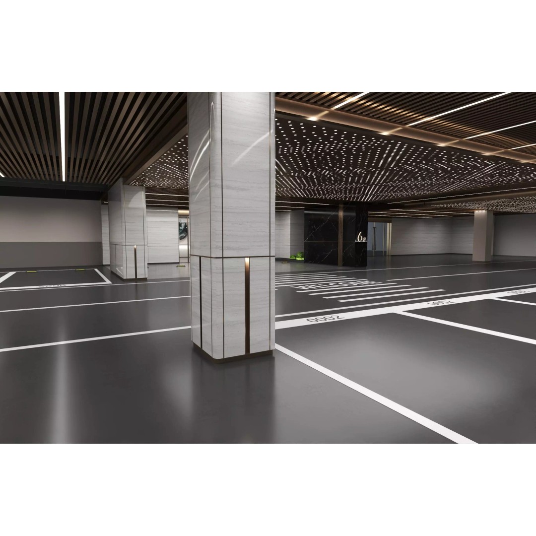 Modern Luxury Car Park 3D Model – Realistic Interior Garage Asset, FBX, OBJ - View 7