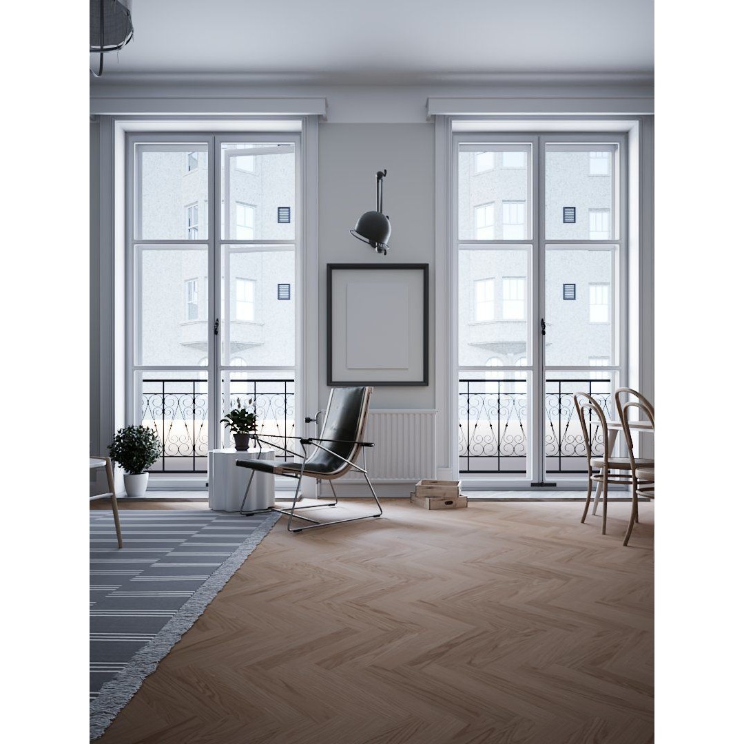 Scandinavian Living Room 3D Model – Fully Textured Interior, V-Ray 6, FBX - View 3