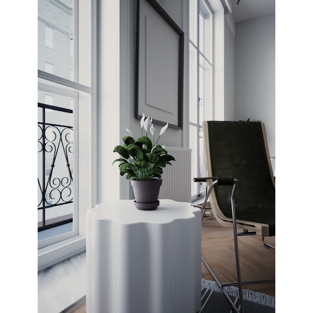 Scandinavian Living Room 3D Model – Fully Textured Interior, V-Ray 6, FBX - View 8