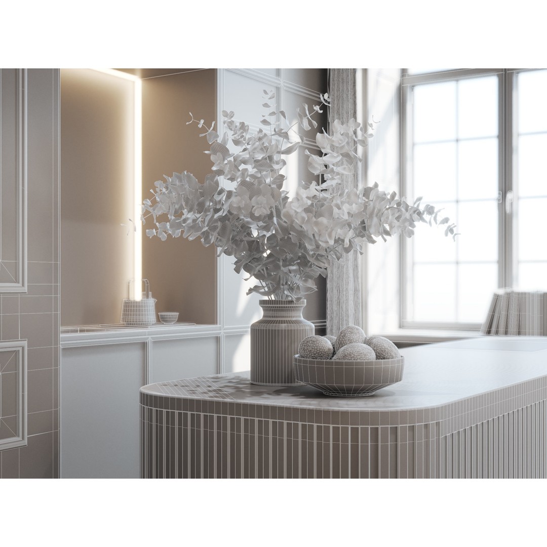 Modern Classic Interior Scene 3D Model – Elegant Apartment Design, C4D & Octane - View 26