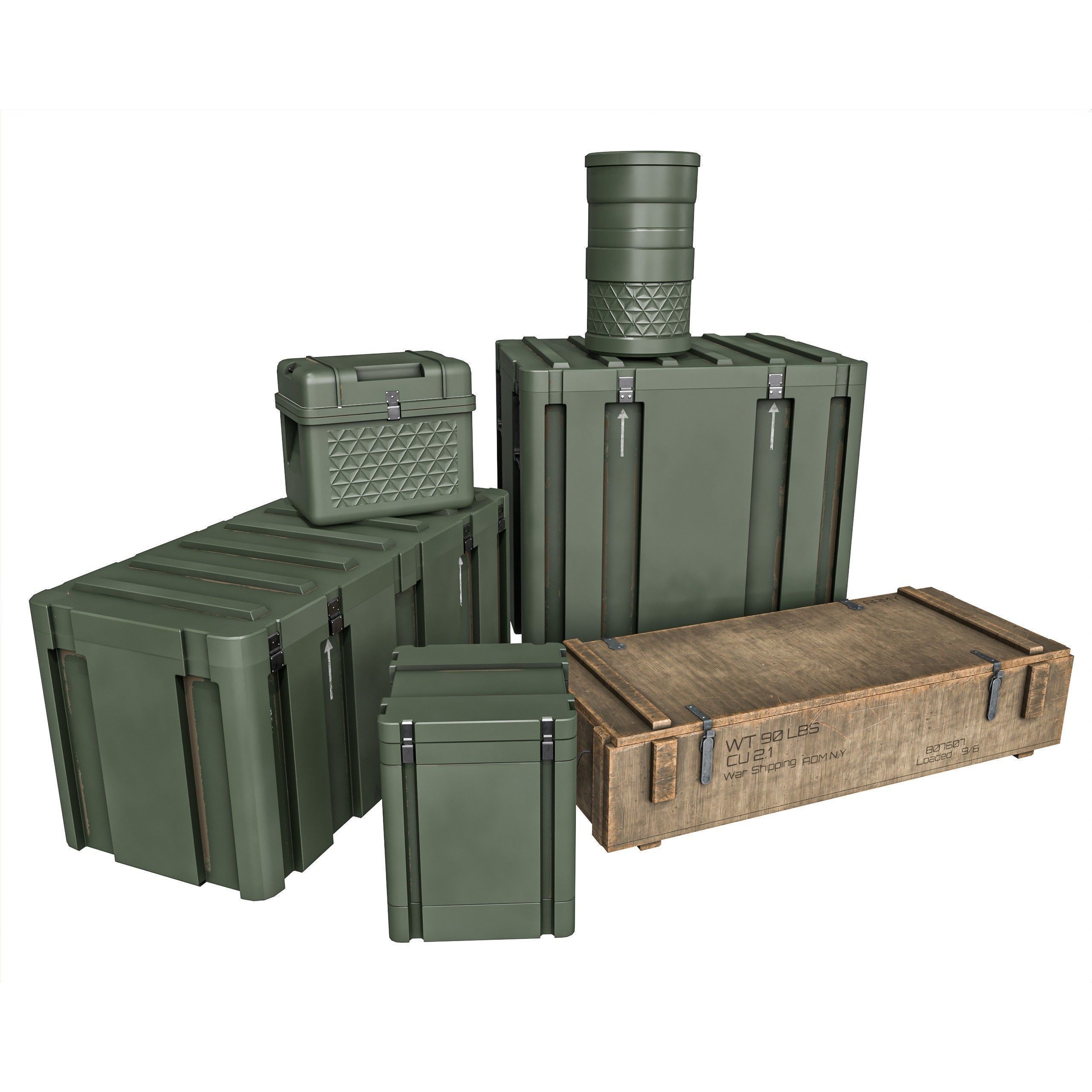 Military Crate Package - Low-Poly Game-Ready 3D Model - View 15