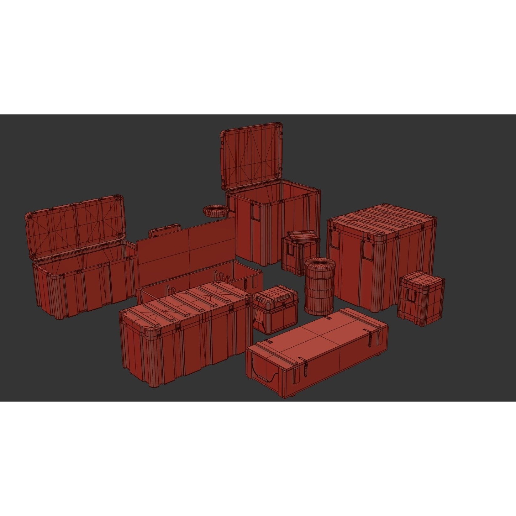 Military Crate Package - Low-Poly Game-Ready 3D Model - View 21