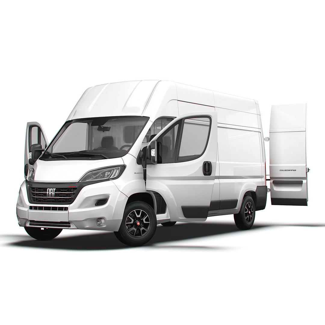 Fiat Ducato Van L3H3 3D Model – High Quality Interior, FBX, OBJ - View 10