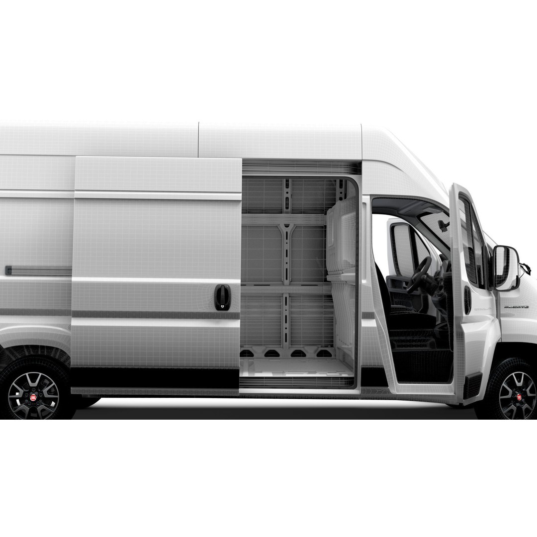 Fiat Ducato Van L3H3 3D Model – High Quality Interior, FBX, OBJ - View 17