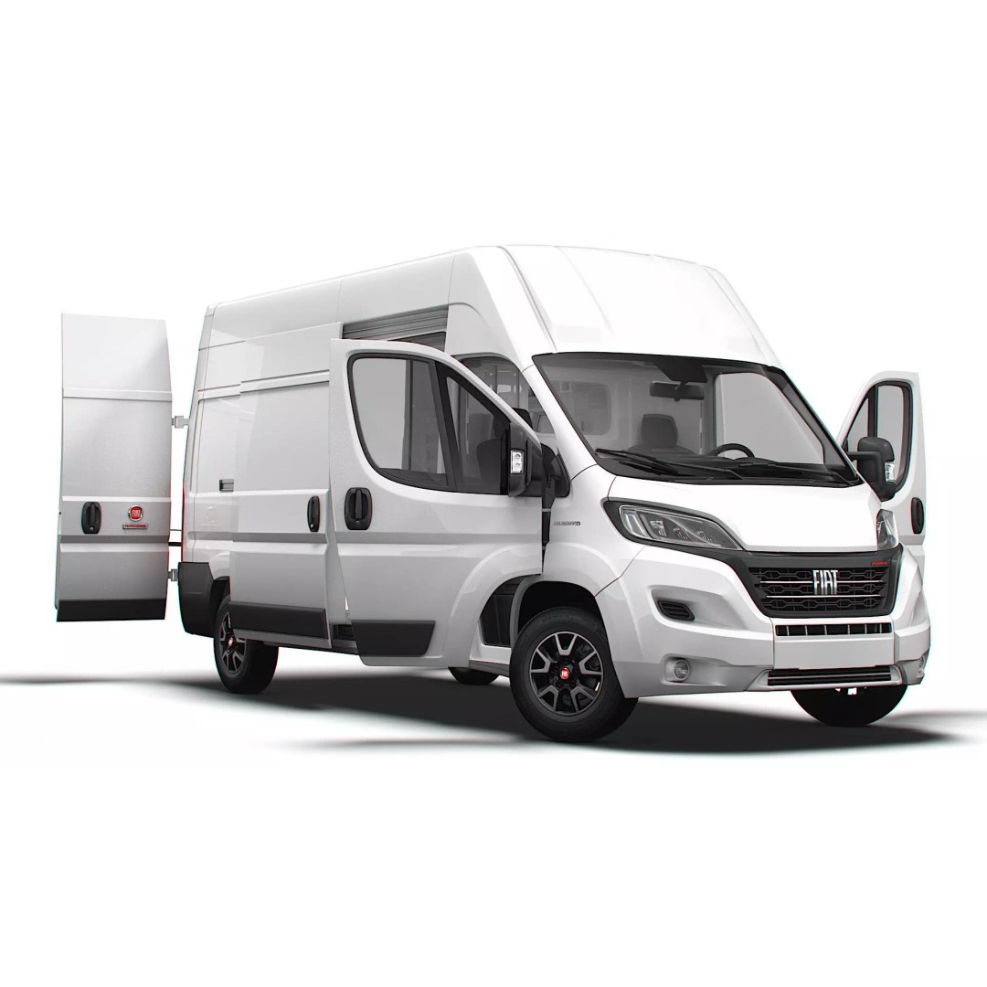 Fiat Ducato Van L3H3 3D Model – High Quality Interior, FBX, OBJ - View 2