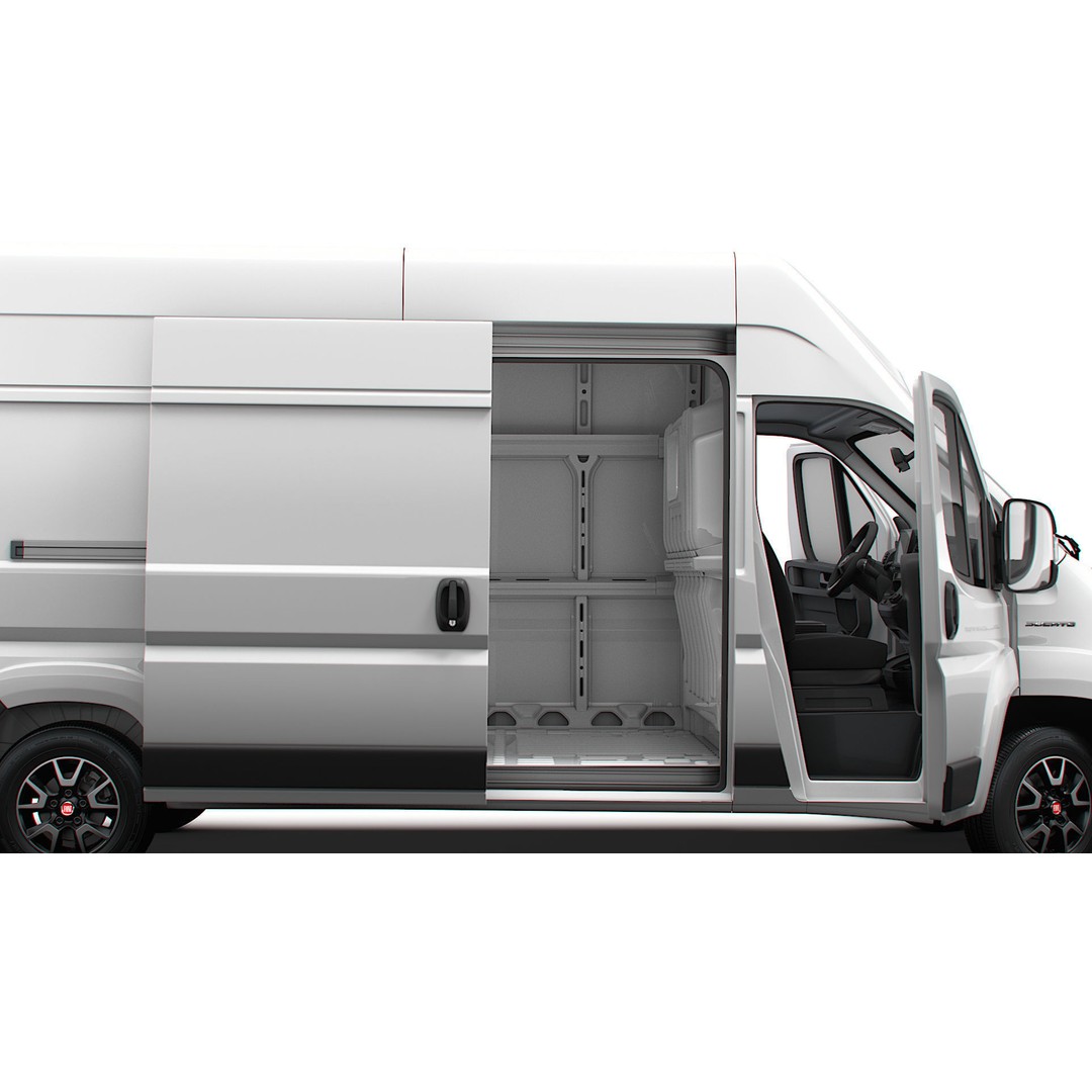 Fiat Ducato Van L3H3 3D Model – High Quality Interior, FBX, OBJ - View 3
