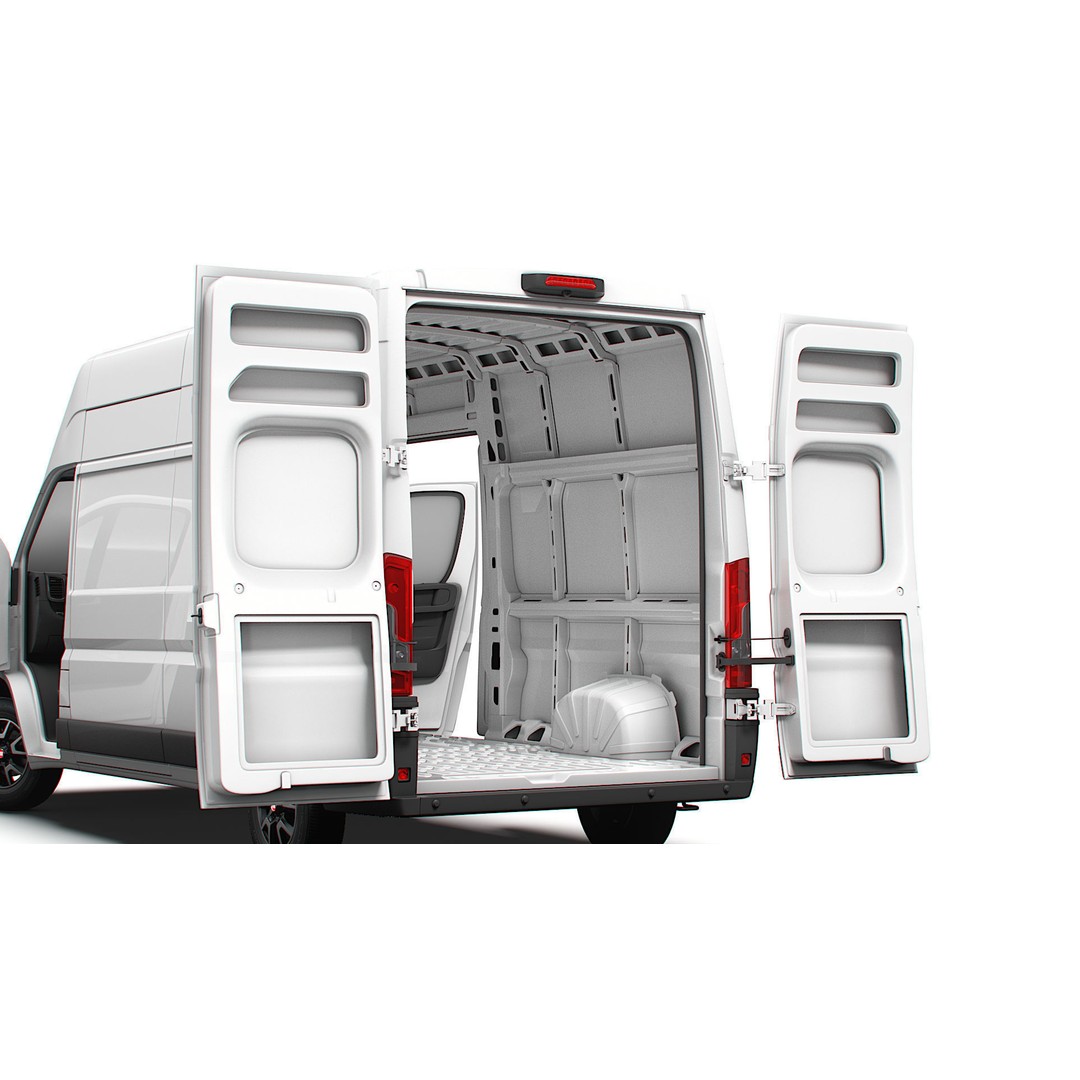 Fiat Ducato Van L3H3 3D Model – High Quality Interior, FBX, OBJ - View 4