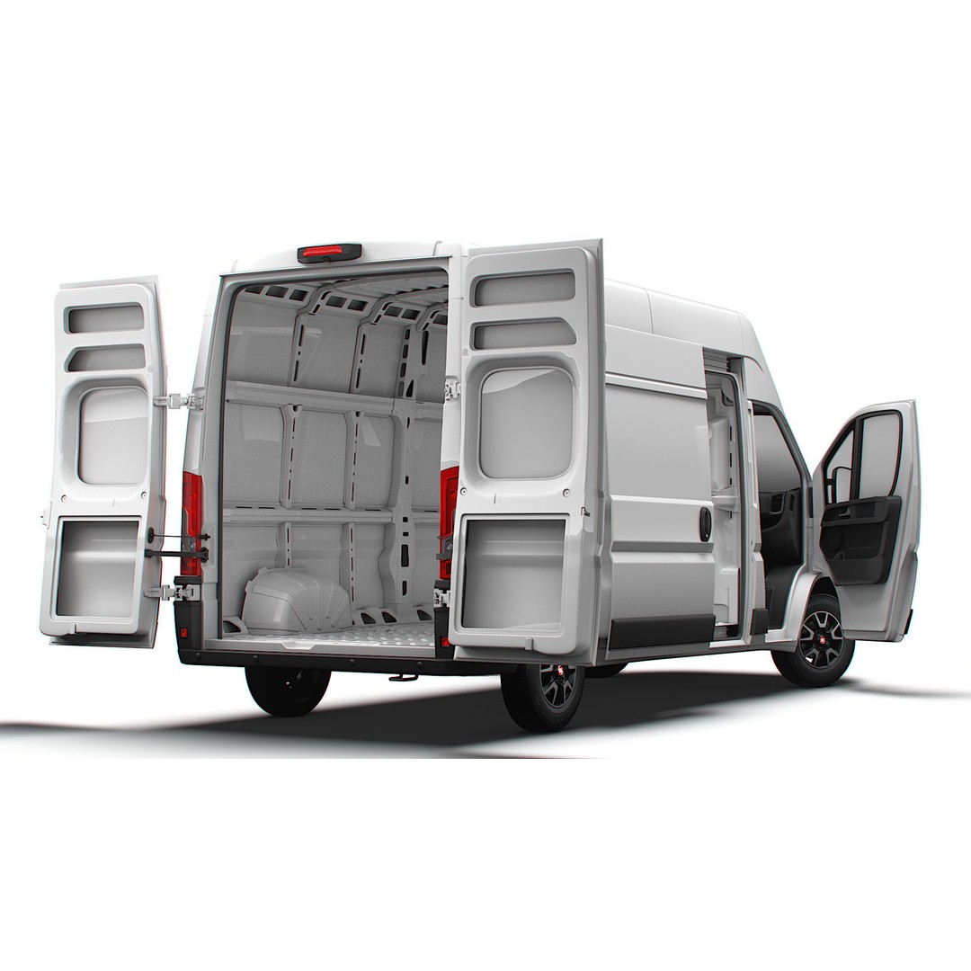Fiat Ducato Van L3H3 3D Model – High Quality Interior, FBX, OBJ - View 7