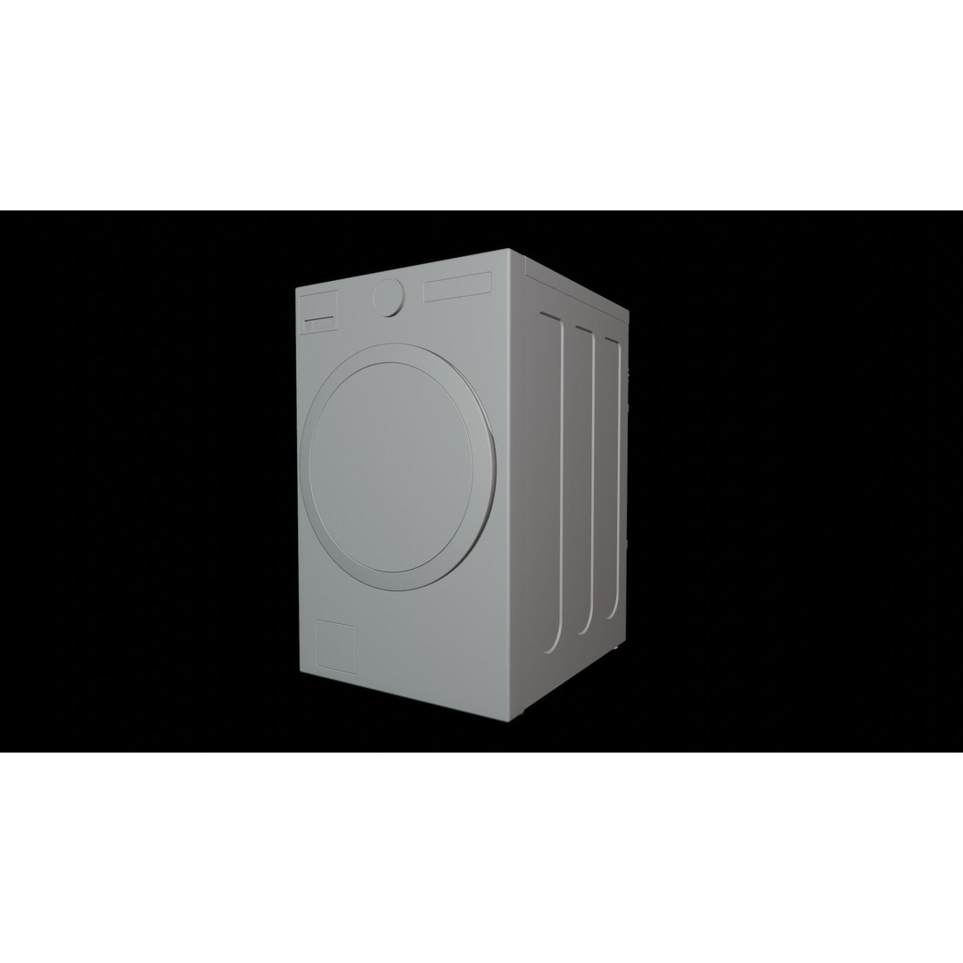 Washer Dryer Combo 3D Model – High Poly PBR Appliance, FBX, OBJ - View 11