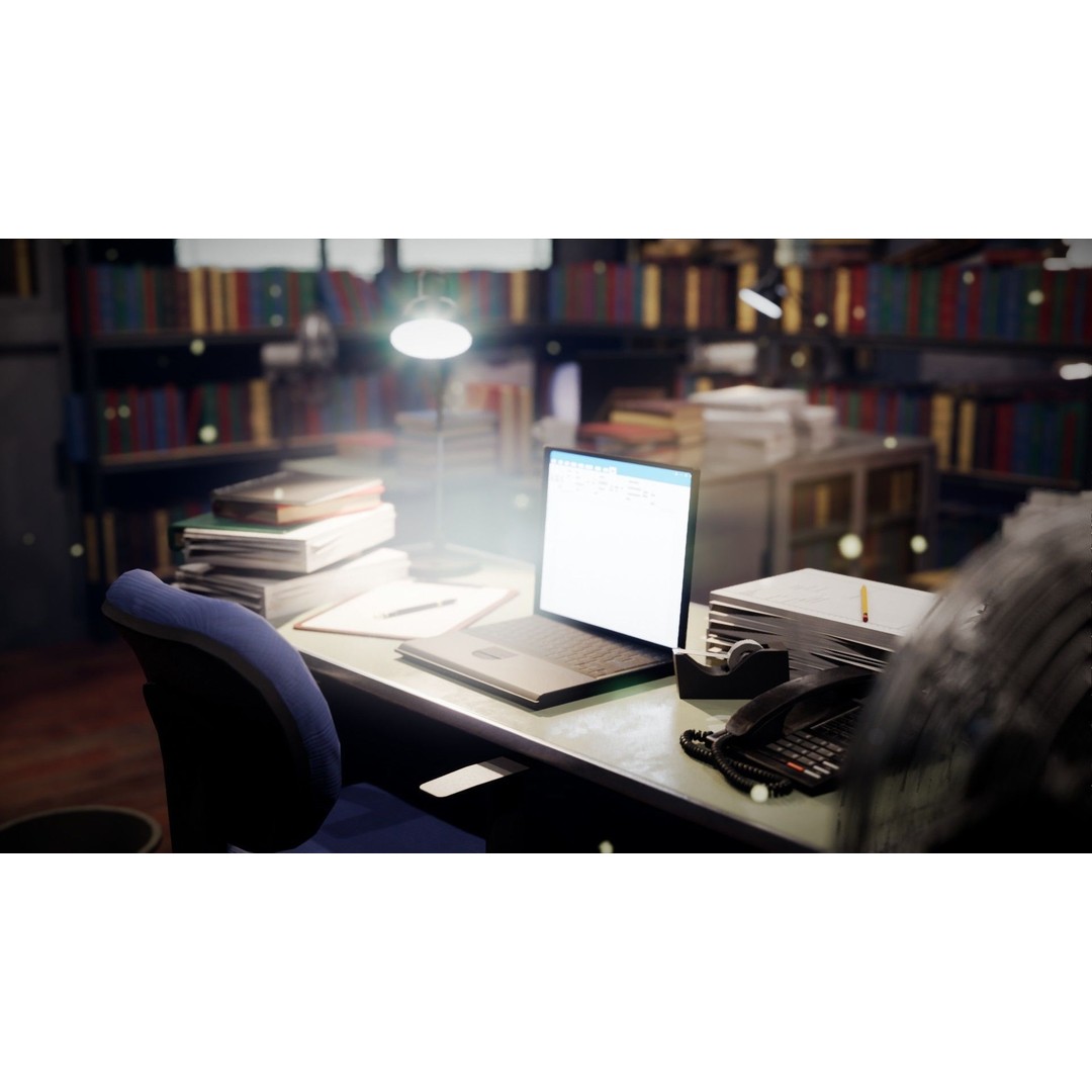 Lawyers Office 3D Model – Low Poly Environment for Drama, FBX - View 4