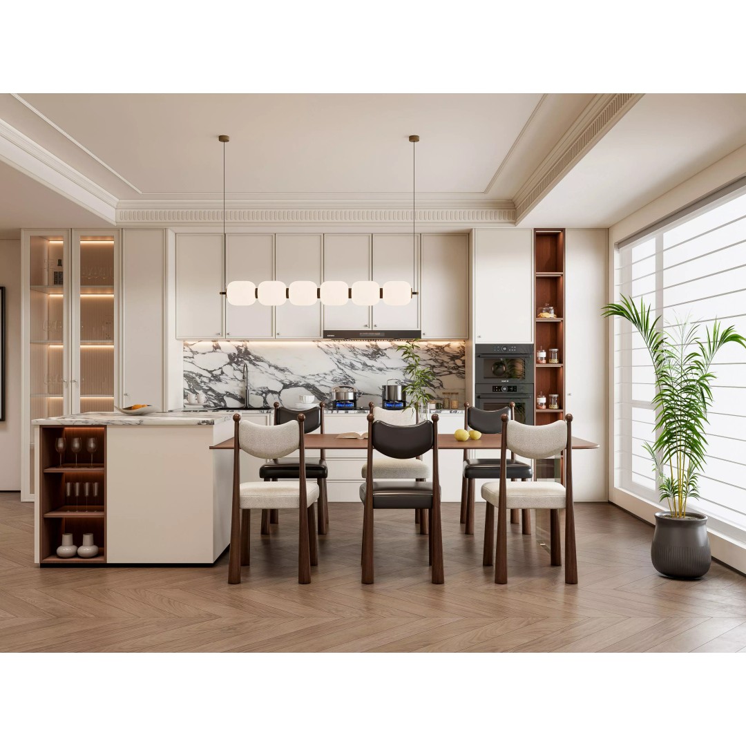 Modern Kitchen 3D Model – Photorealistic Interior with Textures, Blender, FBX - View 2