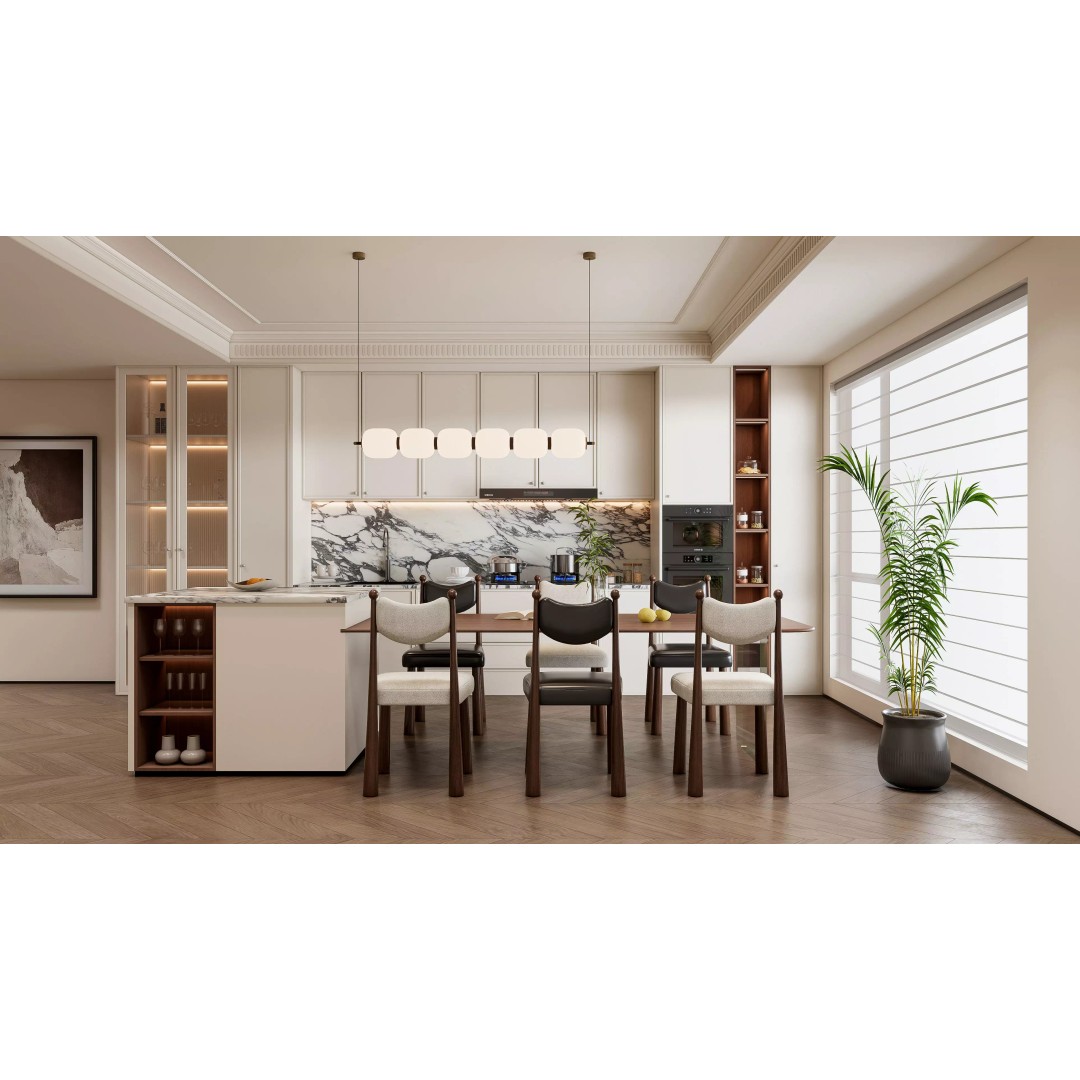 Modern Kitchen 3D Model – Photorealistic Interior with Textures, Blender, FBX - View 3