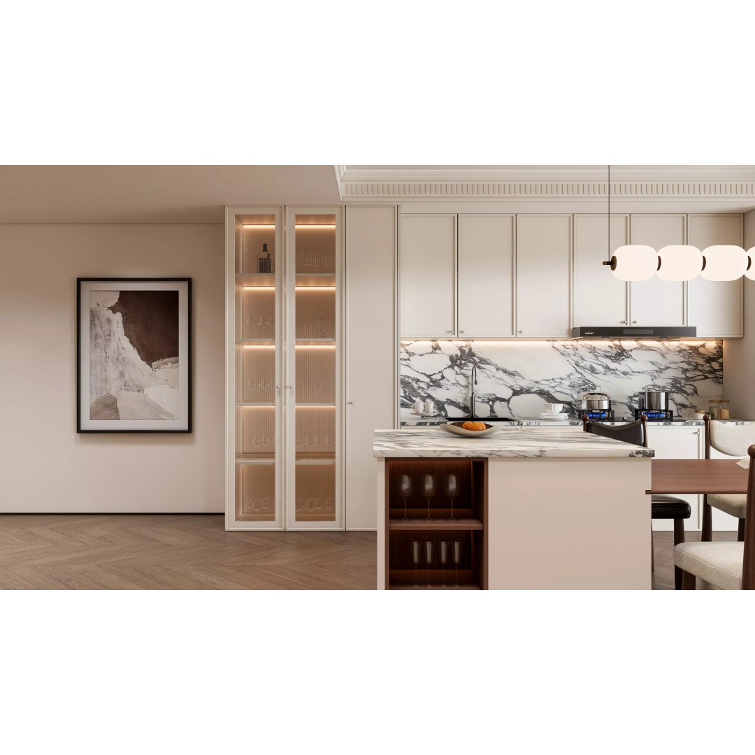 Modern Kitchen 3D Model – Photorealistic Interior with Textures, Blender, FBX - View 8