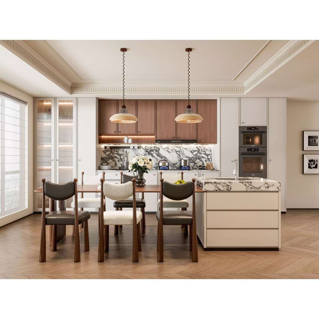 Modern Kitchen 3D Model – Photorealistic Interior Scene, Blender, FBX - View 2