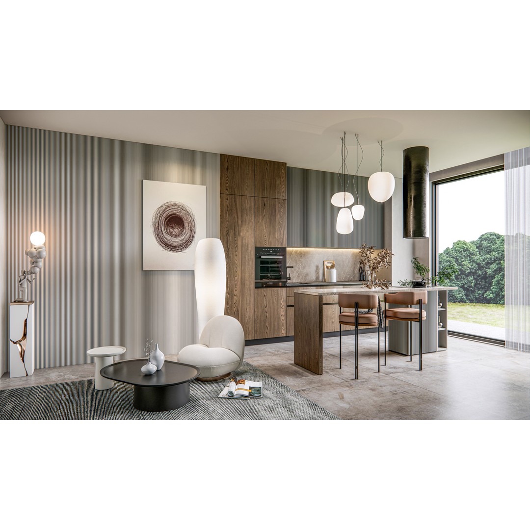 Kitchen 3D Model – Fully Parametric Resizable Scene, Blender, FBX - View 14